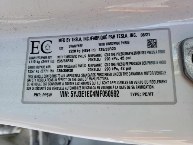 2021 TESLA MODEL 3 