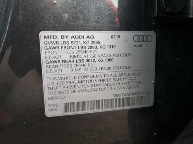 2019 AUDI SQ5 PRESTI WA1C4AFY0K2071141