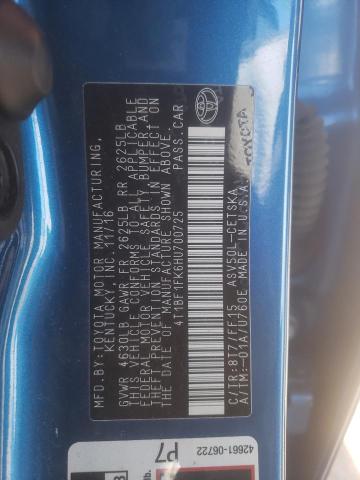 2017 TOYOTA CAMRY LE/S - 4T1BF1FK6HU700725