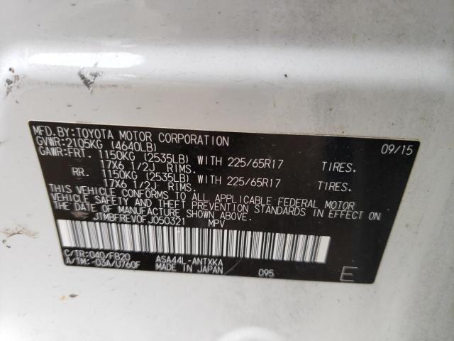 2015 TOYOTA RAV4 LE JTMBFREV0FJ050321