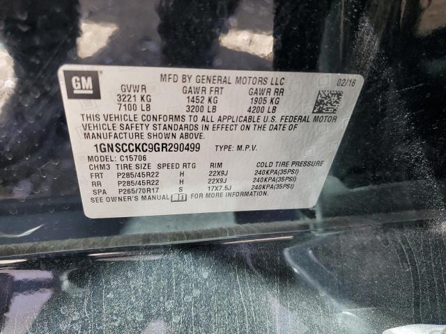 2016 CHEVROLET TAHOE C150 1GNSCCKC9GR290499