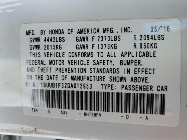 19UUB1F52GA012953 Acura TLX TECH
