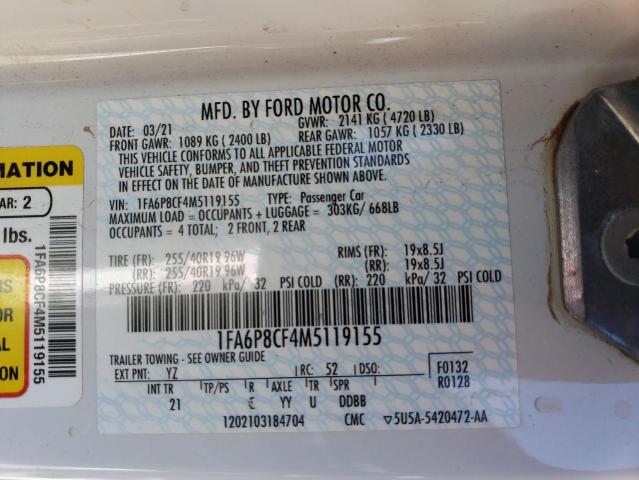 1FA6P8CF4M5119155 Ford MUSTANG GT