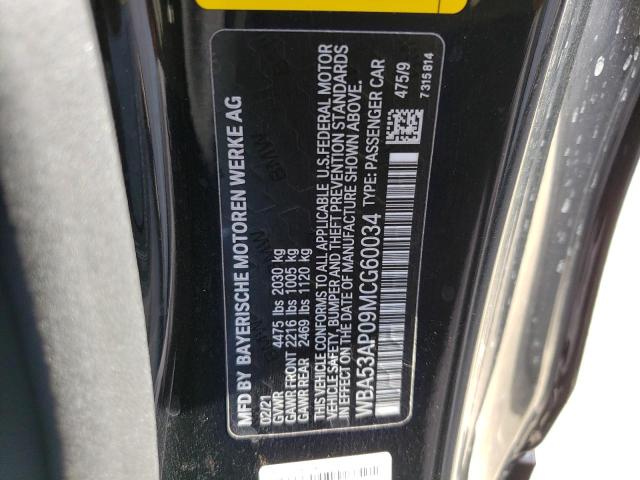 2021 BMW 430I - WBA53AP09MCG60034