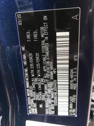 2020 TOYOTA HIGHLANDER 5TDEBRCH6LS004609