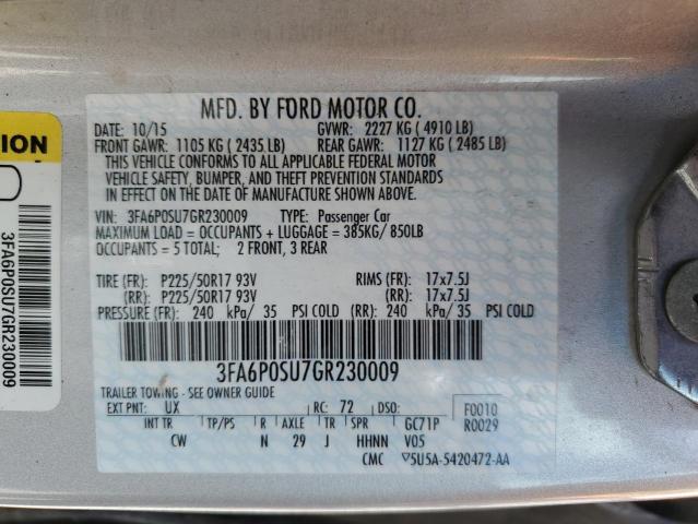 2016 FORD FUSION TIT 3FA6P0SU7GR230009