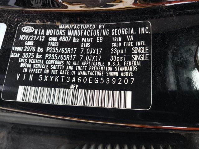 5XYKT3A60EG539207 KIA SORENTO LX