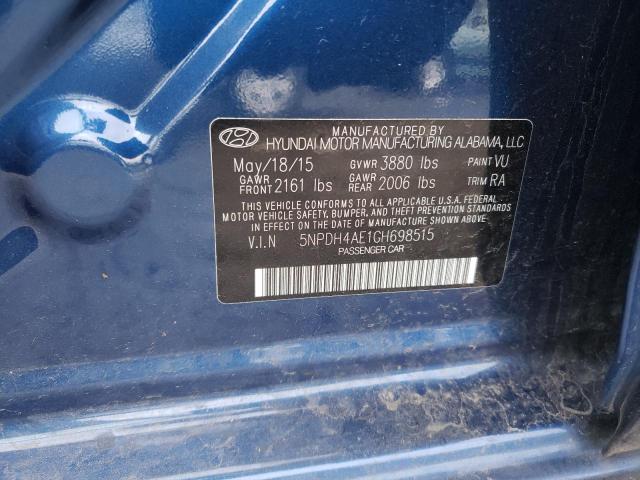 5NPDH4AE1GH698515 Hyundai ELANTRA SE