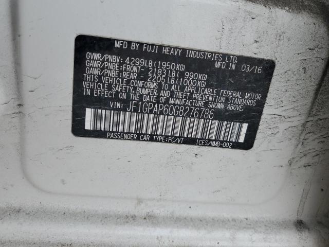JF1GPAP60G8276786 Subaru Impreza Sport Premium