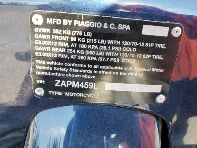 2013 VESPA GTS 300 SU ZAPM459L4D5801974