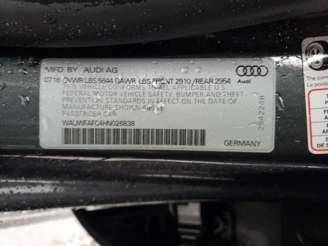 2017 AUDI S7 PREMIUM - WAUWFAFC4HN026838
