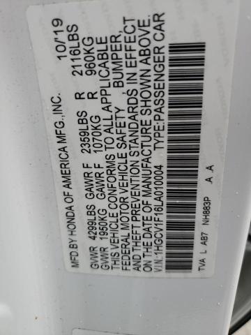 2020 HONDA ACCORD LX 1HGCV1F16LA010004