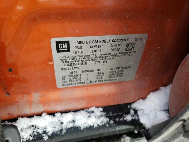 2015 CHEVROLET TRAX LTZ - KL7CJTSB4FB148348