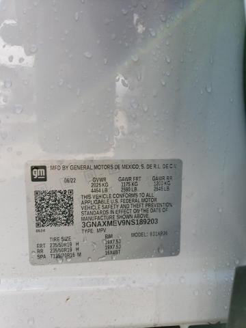 2022 CHEVROLET EQUINOX RS 3GNAXMEV9NS189203