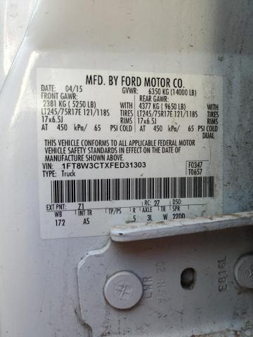 1FT8W3CTXFED31303 Ford F350 Super Duty