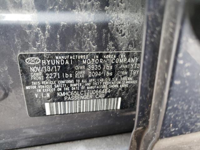2018 HYUNDAI IONIQ BLUE - KMHC65LC1JU066464