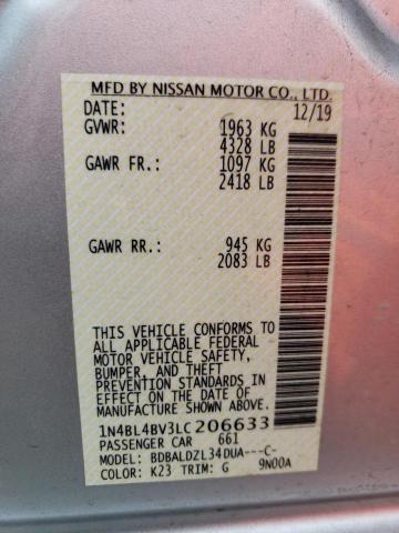 1N4BL4BV3LC206633 Nissan ALTIMA S