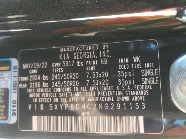 5XYP6DHC2NG291153 KIA Telluride S
