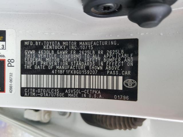 2016 TOYOTA CAMRY LE 4T1BF1FK8GU159207