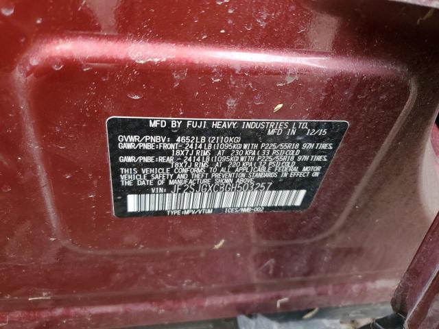 2016 SUBARU FORESTER 2 JF2SJGXC3GH503257