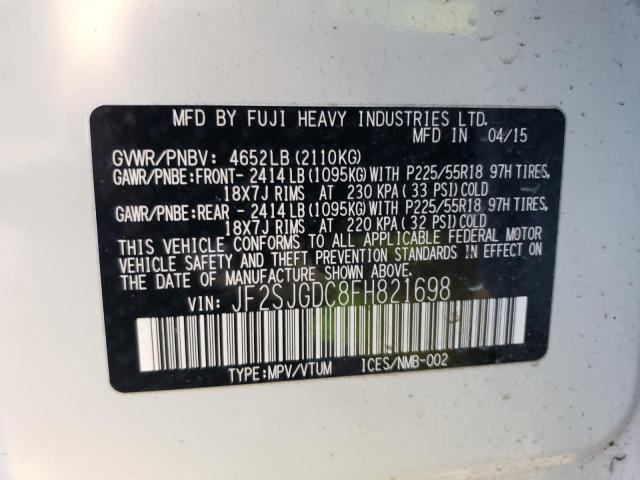 JF2SJGDC8FH821698 Subaru Forester 2.0xt Premium