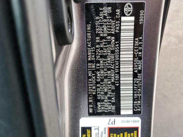 2015 TOYOTA CAMRY LE 4T1BF1FK4FU059541