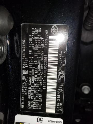 2020 TOYOTA CAMRY LE - 4T1E31AK8LU523861