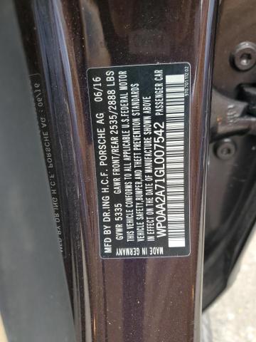 2016 PORSCHE PANAMERA 2 - WP0AA2A71GL007542