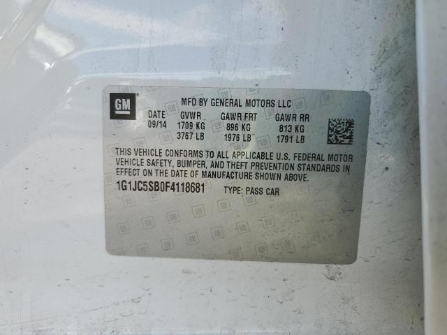 2015 CHEVROLET SONIC LT - 1G1JC5SB0F4118681