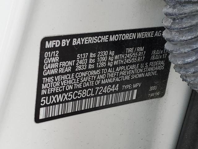 5UXWX5C58CL724644 BMW X3