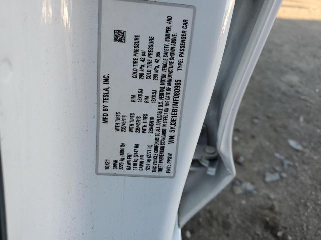 5YJ3E1EB1MF080995 Tesla MODEL 3