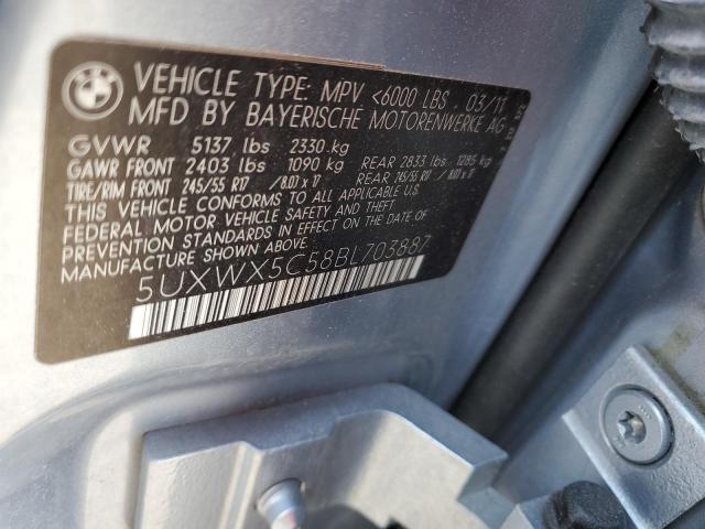 5UXWX5C58BL703887 BMW X3 Xdrive28i