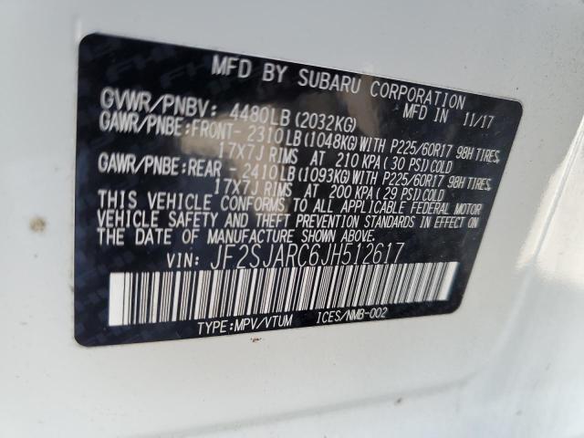 2018 SUBARU FORESTER 2 - JF2SJARC6JH512617