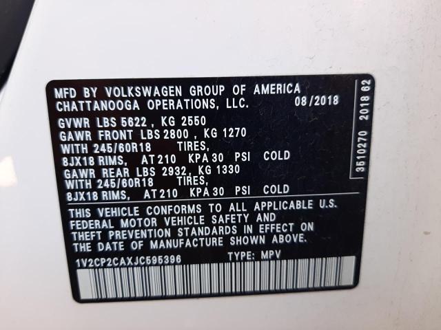 2018 VOLKSWAGEN ATLAS SE - 1V2CP2CAXJC595396