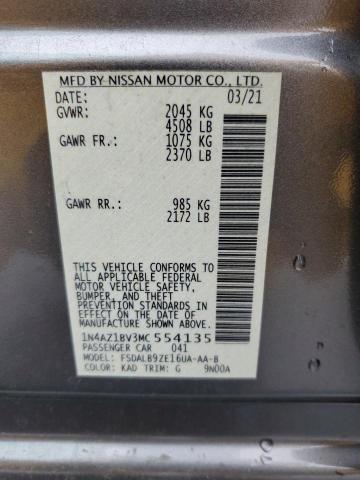 2021 NISSAN LEAF S 1N4AZ1BV3MC554135