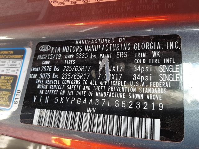 2020 KIA SORENTO L - 5XYPG4A37LG623219