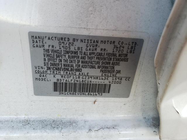2022 NISSAN VERSA SV 3N1CN8EV0NL861693