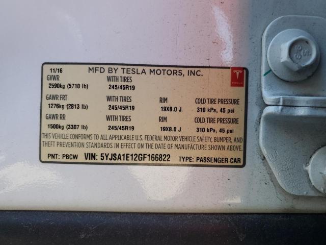 5YJSA1E12GF166822 Tesla MODEL S