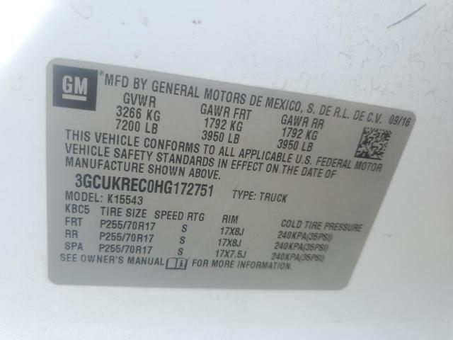 2017 CHEVROLET SILV1500 2 - 3GCUKREC0HG172751