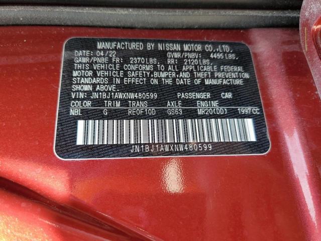 2022 NISSAN ROGUE SPOR - JN1BJ1AWXNW480599