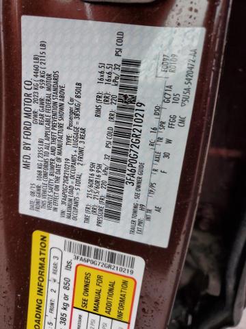 2016 FORD FUSION S 3FA6P0G72GR210219