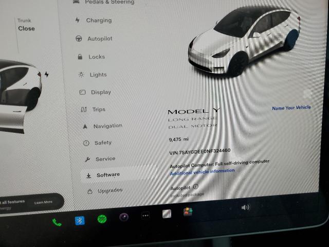 7SAYGDEE0NF324460 Tesla Model Y