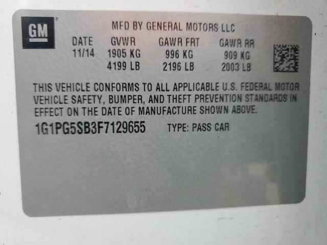 2015 CHEVROLET CRUZE LTZ - 1G1PG5SB3F7129655