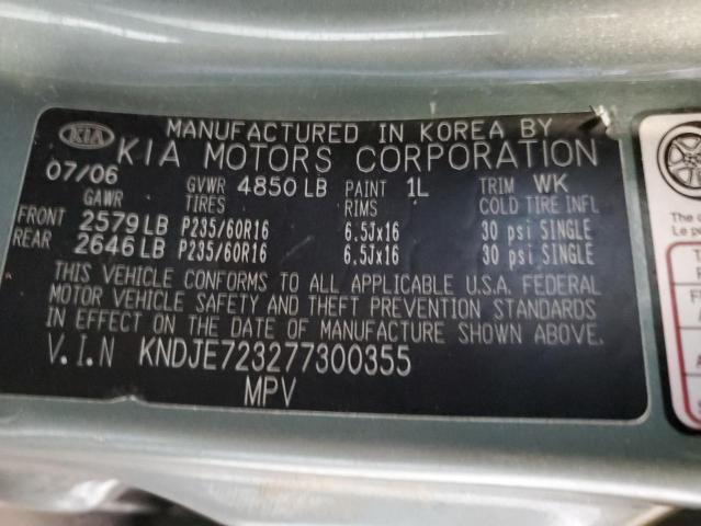 KNDJE723277300355 KIA Sportage Ex