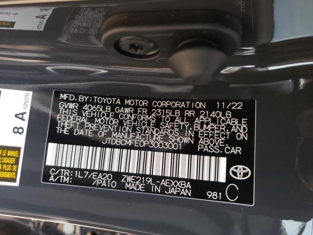 2023 TOYOTA COROLLA LE JTDBCMFE0P3003001