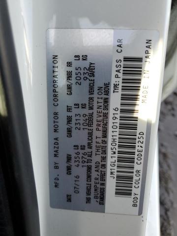 2017 MAZDA 6 GRAND TO JM1GL1W50H1101916