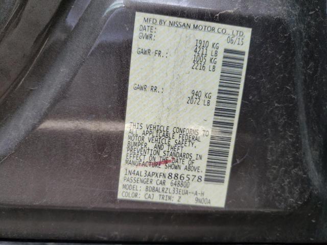 1N4AL3APXFN886578 Nissan ALTIMA 2.5