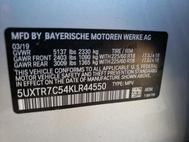 2019 BMW X3 SDRIVE3 - 5UXTR7C54KLR44550