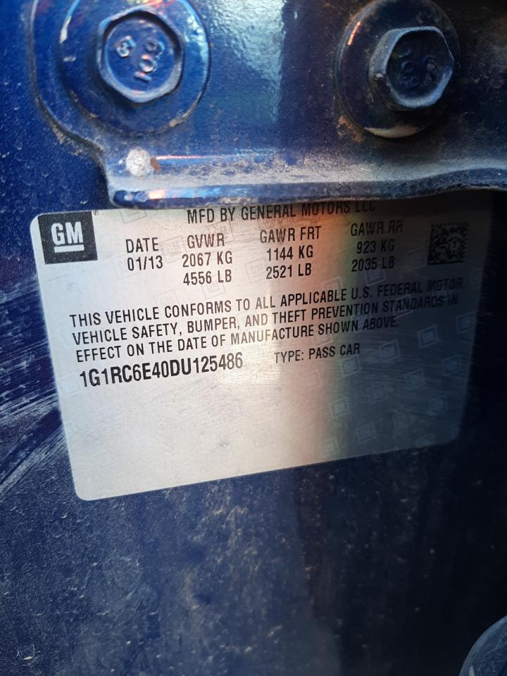 2013 Chevrolet Volt VIN: 1G1RC6E40DU125486 Lot: 67888333