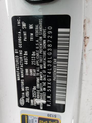 5XXGT4L38LG387290 KIA Optima Lx
